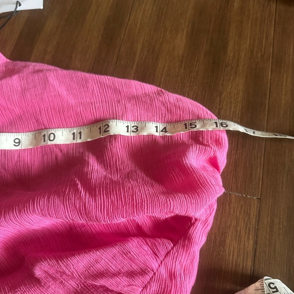 NWT showpo PAIGE MINI DRESS - ONE SHOULDER FRILL HEM WRAP SKIRT DRESS IN PINK - Picture 9 of 9